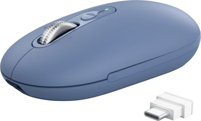 Trust Seron Hyperscroll Slim Wireless Mouse, blau, USB/Bluetooth