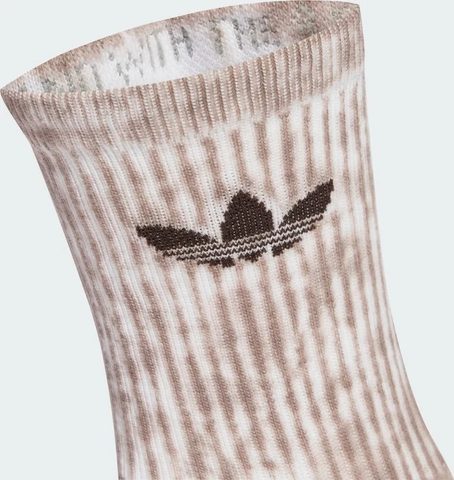 adidas Tie-Dye Crew Socken trace brown/dark brown/putty mauve, 3 Paare