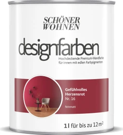 Schöner Wohnen Designfarben innen gefühlvolles herzensrot, 1l