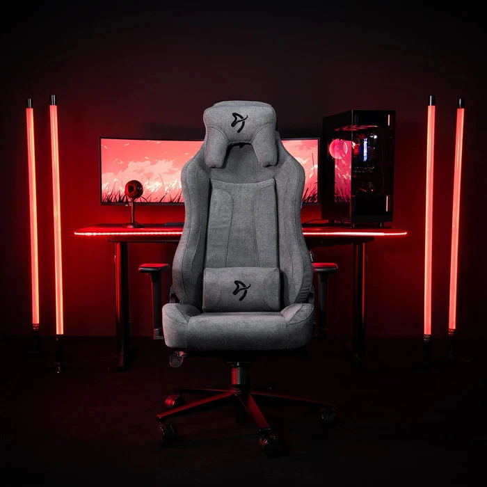 Arozzi Vernazza Soft Fabric Gamingstuhl, ash