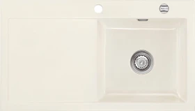 systemceram Mera 90 Einbau Becken rechts mit Ablauffernbedienung magnolie