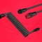 HP HyperX Coiled Cable USB-C auf USB-A, Tastaturkabel (Spiral-Textilkabel), 1.22m, rot/schwarz Vorschaubild