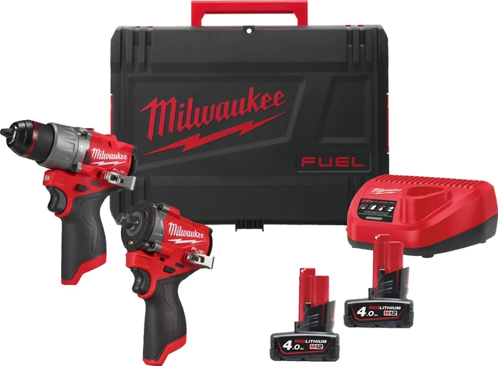 Milwaukee M12 FPP2X2-402X Fuel Akku-Maschinenset inkl. Koffer + 2 Akkus 4.0Ah