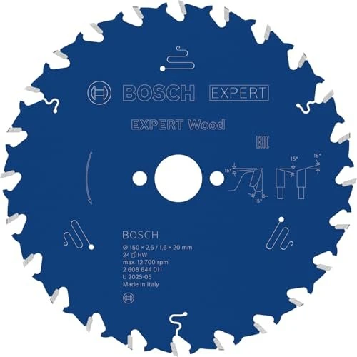 Bosch Professional Expert for Wood Kreissägeblatt 24Z, 150x1.6x20mm, 1 Stück