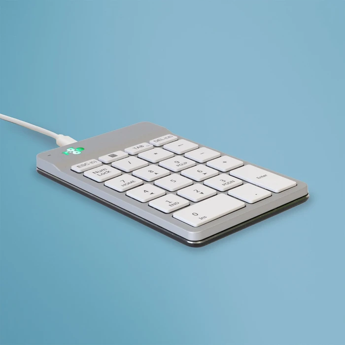 R-Go Numpad Break, silber/weiß, USB-A (RGOCONMWDWH) – Bild 2 von 3