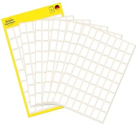 Avery-Zweckform Mini-Organisationsetiketten Sonderformat, 13x8mm, weiß, 6 Blatt (384 Etiketten)