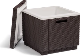 Jardin Allibert Ice Cube Beistelltisch/Kühlbox braun