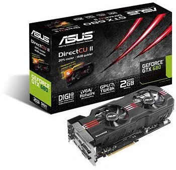 ASUS GeForce GTX 680 DirectCU II, GTX680-DC2-2GD5, 2GB GDDR5, 2x DVI, HDMI, DP
