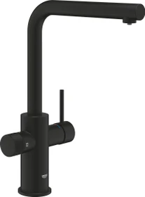 Grohe Blue Pure Minta Einzelarmatur mit herausziehbarem Mousseurauslauf phantom black