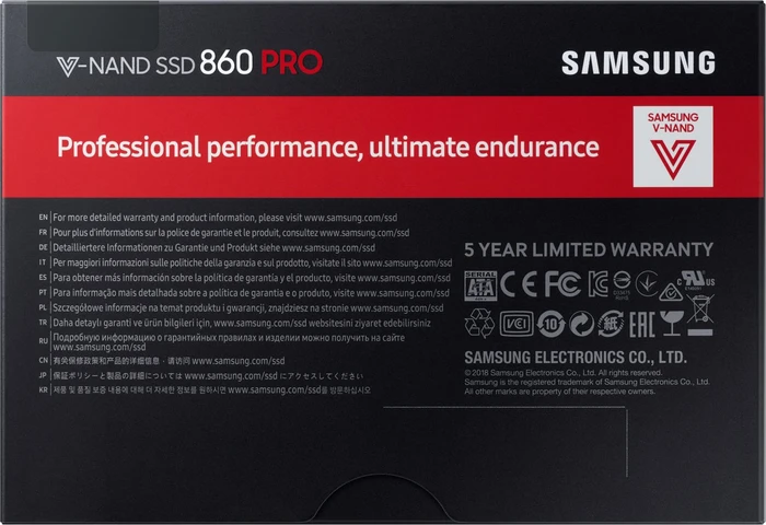 Samsung SSD 860 PRO 512GB, 512B, 2.5" / SATA 6Gb/s