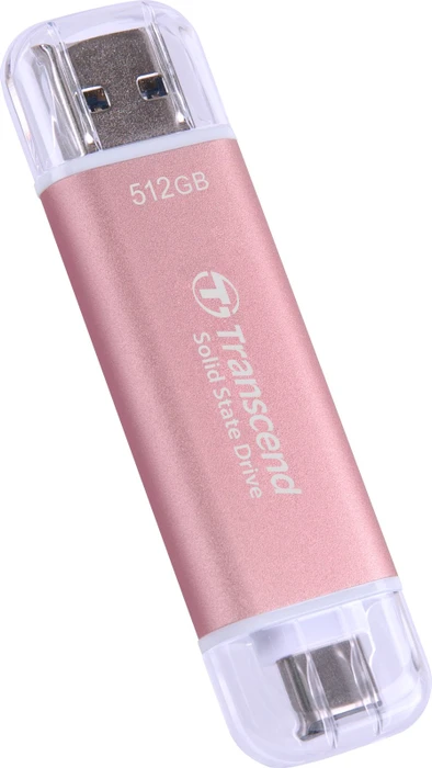 Transcend ESD310P 512GB Pink, USB-A + USB-C, USB 3.2 Gen 2×1