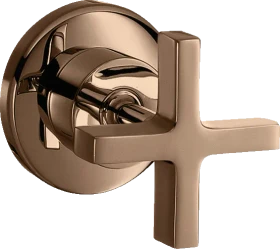 Hansgrohe AXOR Citterio Absperrventil Unterputz mit Kreuzgriff polished red gold