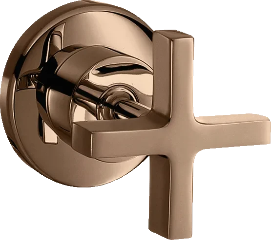 Hansgrohe AXOR Citterio Absperrventil Unterputz mit Kreuzgriff polished red gold