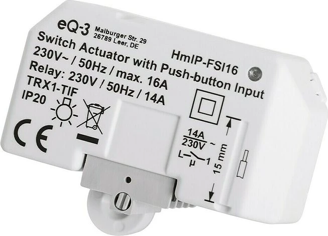 eQ-3 Homematic IP Schaltaktor mit Tastereingang Unterputz, Schaltaktor