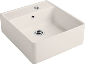Villeroy & Boch Spülstein Becken mittig mit Ablauffernbedienung crema