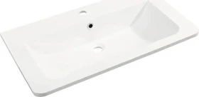 Fackelmann Luxor Gussmarmor Einbau-Waschbecken 80cm weiß