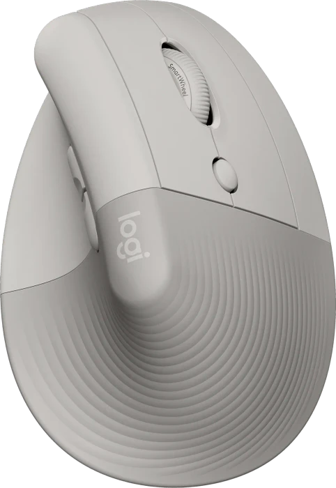 Logitech Lift Vertical Ergonomic Mouse, Sand, Logi Bolt, USB/Bluetooth