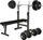 Gorilla Sports Langhantelset 70kg Hantelbank (100420-00006-0046)