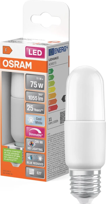 Osram Ledvance LED Superstar Plus Stick 75 DIM 11W/940 E27
