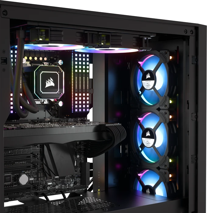 Corsair 4000D, schwarz, Glasfenster