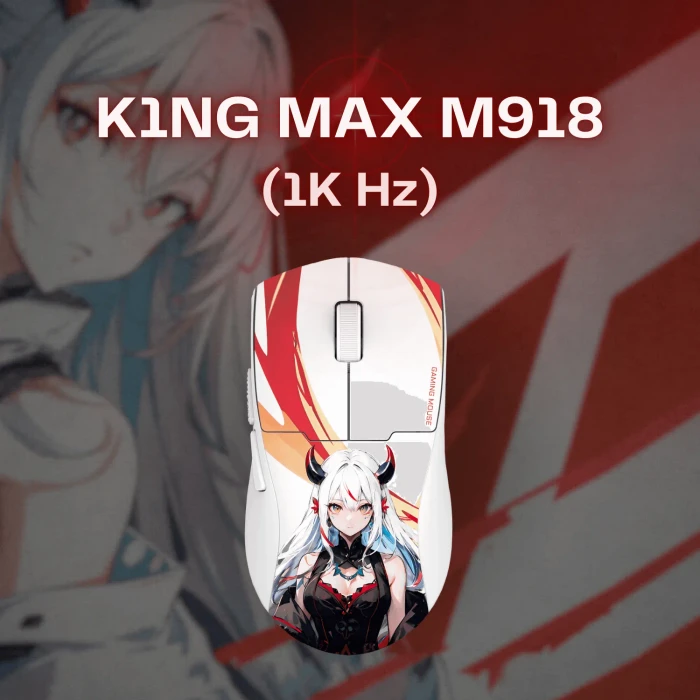 Redragon K1NG Max M918 1KHz Wireless, weiß/Motiv, USB/Bluetooth
