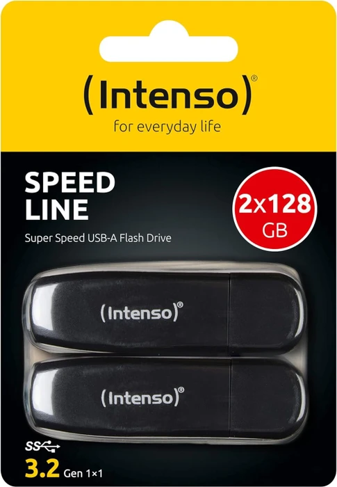 Intenso Speed Line 128GB, USB-A, USB 3.2 Gen 1×1, 2er-Pack