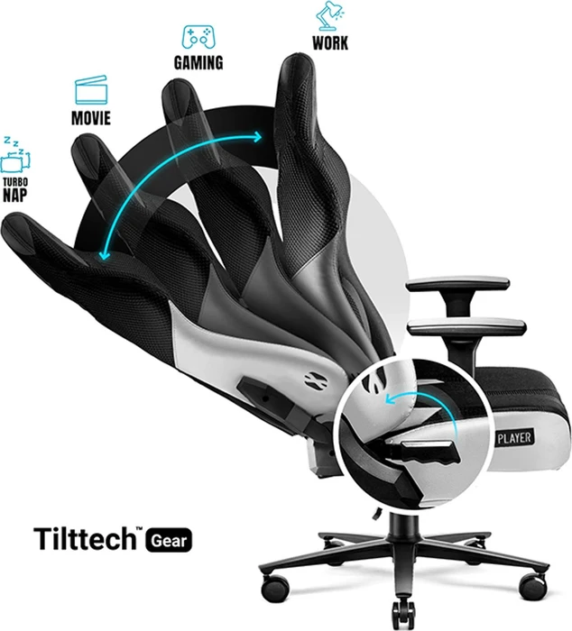 Diablo Chairs X-Player 2.0 King Gamingstuhl, schwarz/weiß