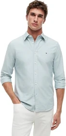 Tommy Hilfiger Regular Fit Oxford Flag-Stickerei Hemd langarm ornamental green (Herren)