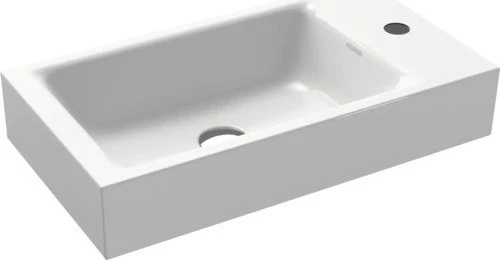 Kaldewei Puro 3162 Wandwaschtisch 55x30x10cm, mit Hahnloch links, alpinweiß