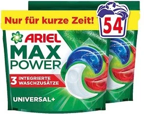 Ariel Universal+ MaxPower Pods Waschmittel, 54 Stück