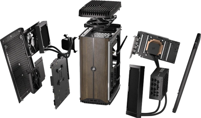 Corsair ONE i500, Wood Dark, Core i9-14900K, 32GB RAM, 2TB SSD, GeForce RTX 4080 SUPER