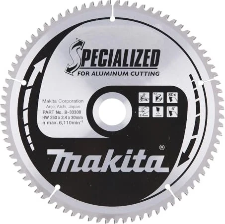 Makita Specialized Kreissägeblatt 80Z, 250x2.4x30mm, 1 Stück