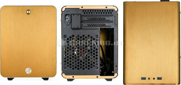 Raijintek Metis gold, Acrylfenster, Mini-ITX