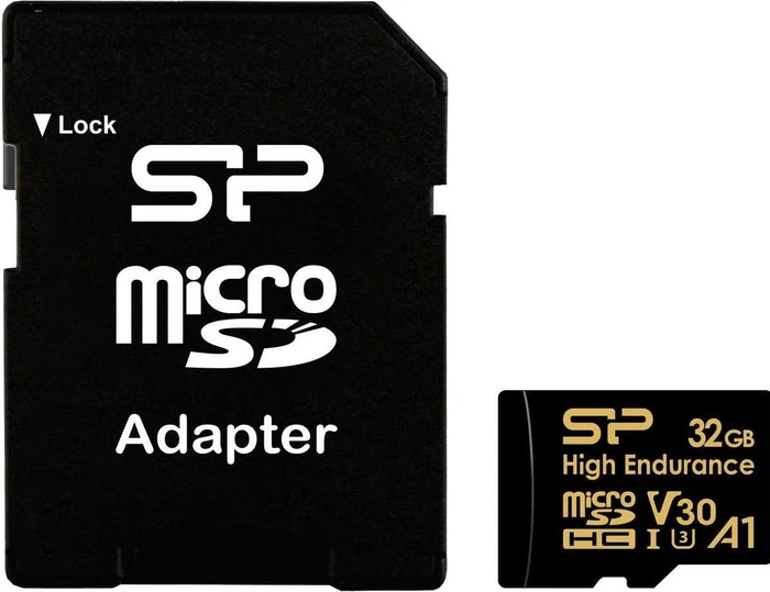 Silicon Power High Endurance Golden Series R100/W80 32GB Kit, UHS-I U3, A1, Class 10