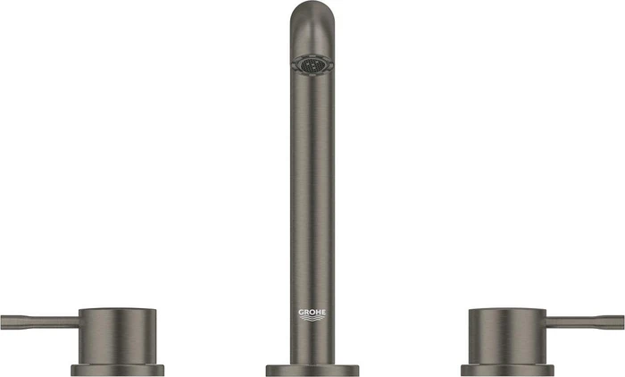 Grohe Essence 3-Loch Waschbeckenarmatur 1/2" M-Size mit Ablauffernbedienung hard graphite gebürstet