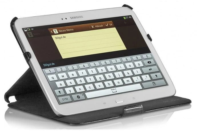 Stilgut UltraSlim Case/Stand für Samsung Galaxy Tab 3 10.1 schwarz/vintage