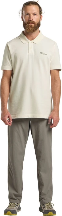 Jack Wolfskin Essential Poloshirt kurzarm cotton white (Herren)