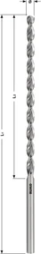 Ruko DIN1869 TL3000 HSS-G extra lang Spiralbohrer, 9x175x250mm, 1 Stück