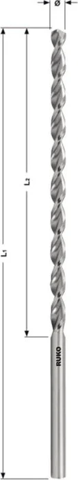 Ruko DIN1869 TL3000 HSS-G extra lang Spiralbohrer, 9x175x250mm, 1 Stück