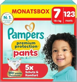Pampers Premium Protection pants Gr.7 Einwegwindel, 17+kg,   123 Stück