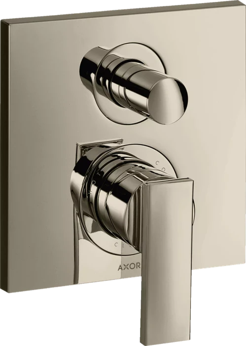 Hansgrohe Axor Citterio Einhebel-Wannenmischer mit integrierter Sicherungskombination polished nickel