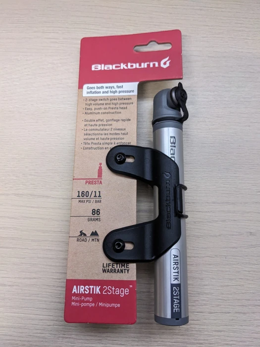 Blackburn Airstik 2 Stage Minipumpe silber