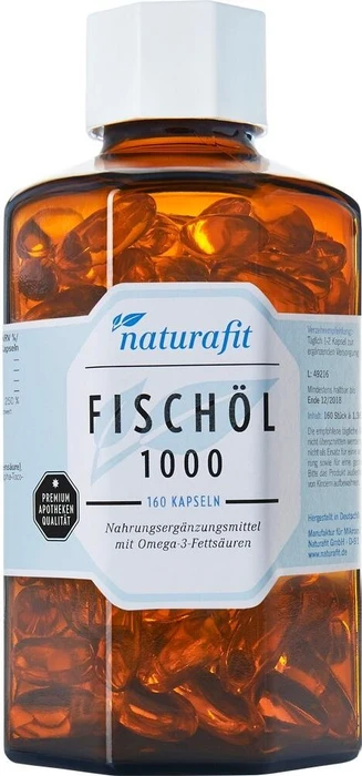 naturafit Fischöl 1000 Kapseln, 160 Stück