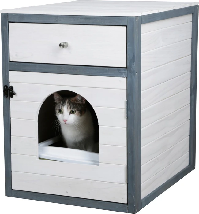 Kerbl Katzenschrank Ida, weiß/blau