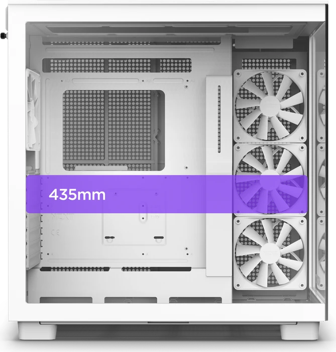 NZXT H9 Flow Black, schwarz, Glasfenster