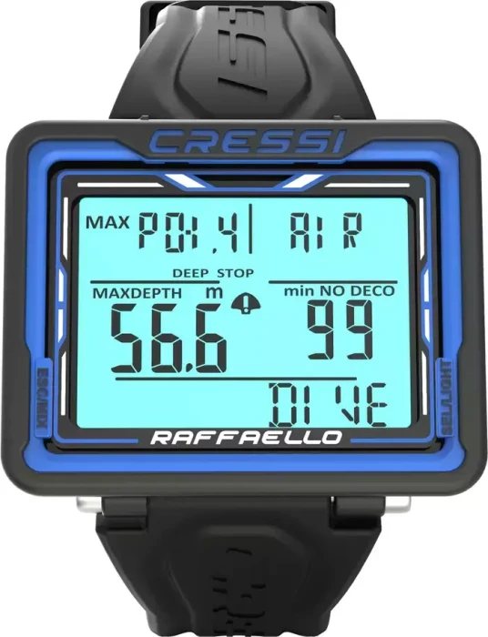 Cressi Raffaello Tauchcomputer schwarz/blau