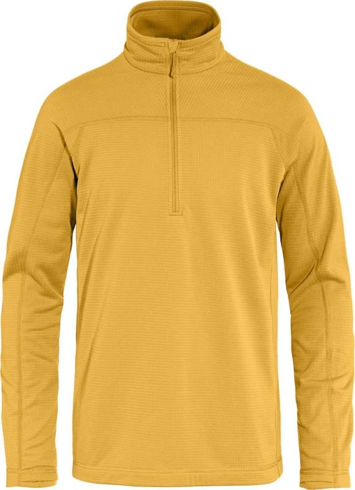 Fjällräven Abisko Lite Fleece Half Zip Funktionsshirt langarm ochre (Herren)
