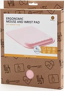 Powerton ERGO Pastel Edition Mauspad mit Handauflage, 250x210mm, rosa