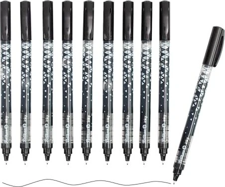 Pelikan inky Tintenroller (Mine) schwarz, Rechtshänder, 10er-Pack, Faltschachtel
