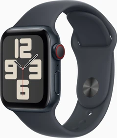 Apple Watch SE (2022) (GPS + Cellular) 40mm Mitternacht mit Sportarmband S/M Mitternacht